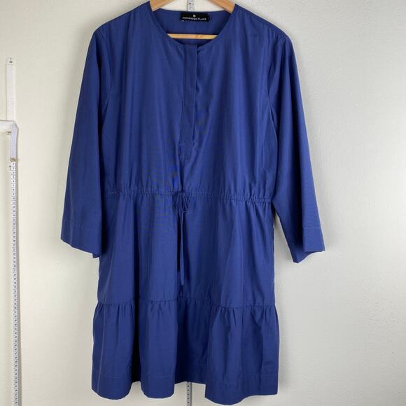 Tuckernuck Pomander Place Lucy Blue Cotton Mini Dress Size M - Picture 5 of 12